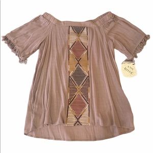 Off The Shoulder Bohemian/Aztec Top